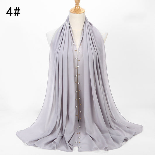 Pañuelo Hijab de Gasa Perla con Brillo - Image 21