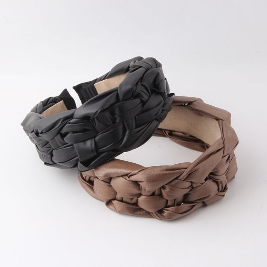 Diadema Tejida de Cuero Ancho - Accesorio de Moda Urbana para Mujer - Image 7