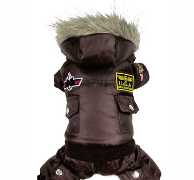 Abrigo para Perros Estilo Uniforme Air Force - Ropa de Invierno para Mascotas - Image 3