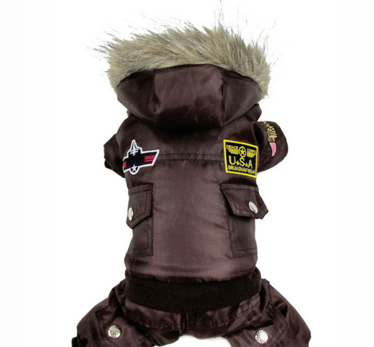Abrigo para Perros Estilo Uniforme Air Force - Ropa de Invierno para Mascotas - Image 3