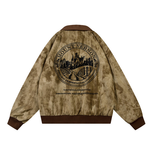 Chaqueta Suelta Oversize con Cuello Solapa y Teñido Tie-Dye - Image 2