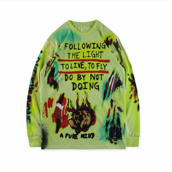 Camiseta Kanye West Graffiti Manga Corta