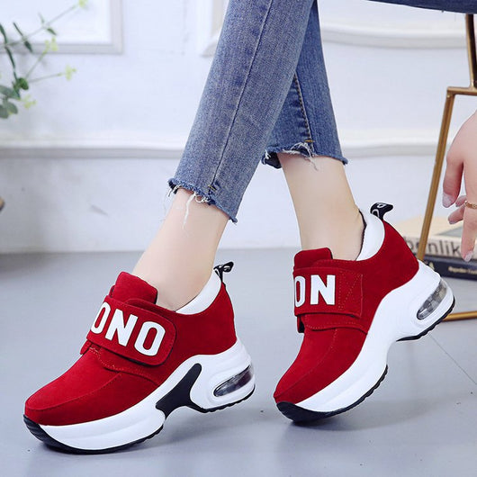 Zapatillas Plataforma Estilo Coreano con Velcro y Suela Gruesa para Estudiantes - Image 11