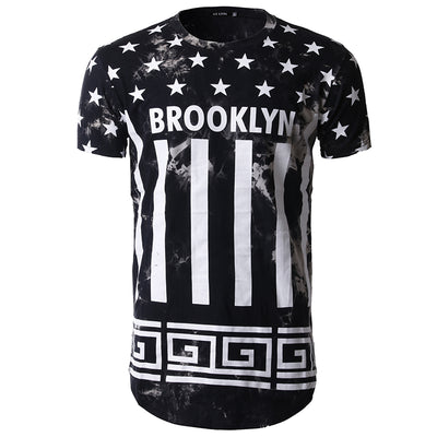 Camiseta Casual con Estampado de Estrella de Cinco Puntas