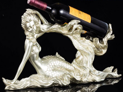 Soporte para Botellas de Vino Sirena de Resina Artesanal - Image 5
