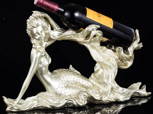 Soporte para Botellas de Vino Sirena de Resina Artesanal - Image 5