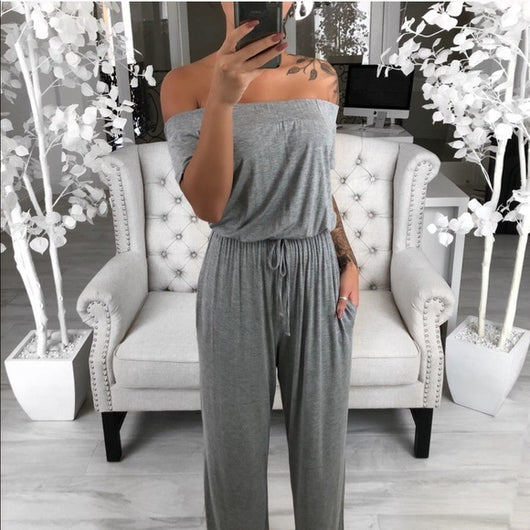 Jumpsuit Ajustado de Manga Corta con Detalle de Costura