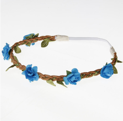 Diadema Tejida de Rosa para Niñas - Image 5