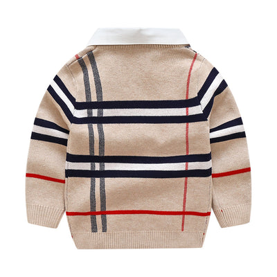Suéter Jacquard a Cuadros para Niños - Image 2