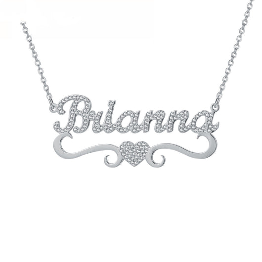 Collar Personalizado de Corazón con Cristales y Mariposa - Image 4