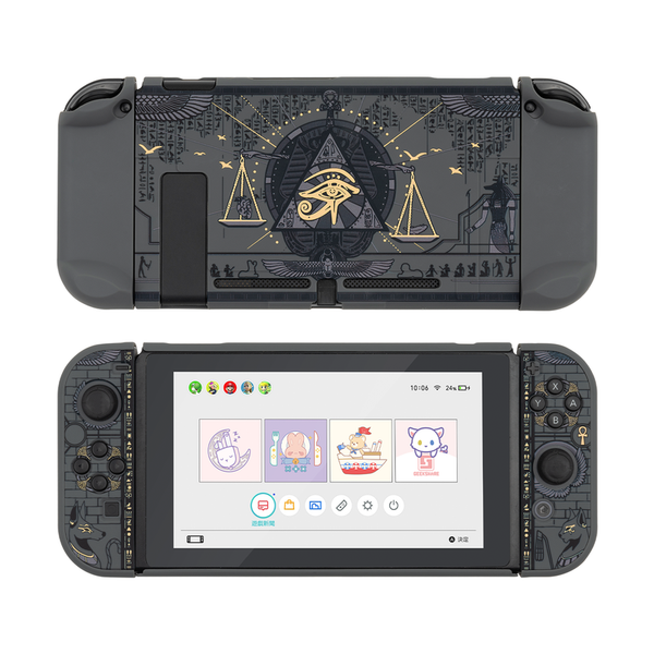Funda Protectora Nintendo Switch Diseño Egipto Antiguo - Carcasa Rígida Negro con Grip - Image 4
