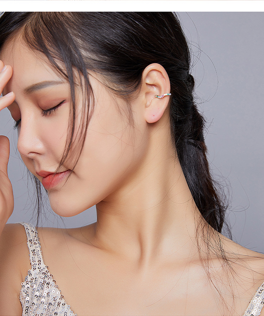 Aretes de Plata con Circonita Brillante para Mujer - Image 2
