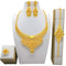 Juego de Joyería en Oro 24K - Collar, Pulsera, Aretes y Anillo