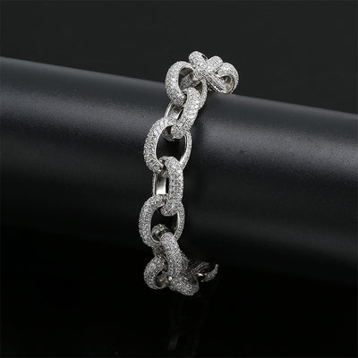 Pulsera para Hombre con Botón Ovalado Retorcido Grande - Image 4