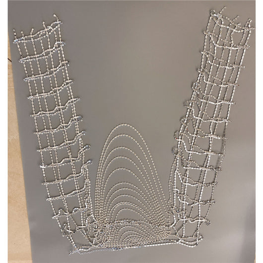 Cadena de Sostén Plateada con Borlas Oversized - Image 3