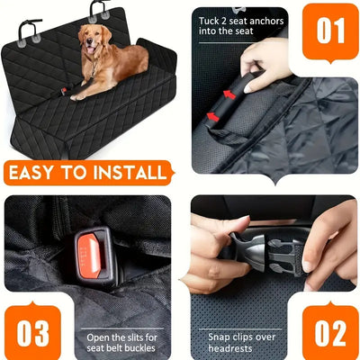 Protector Impermeable para Asiento Trasero del Auto - Funda Reversible para Mascotas - Image 4