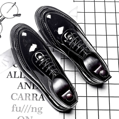 Zapatos de Charol con Punta Redonda y Cordones - Image 8