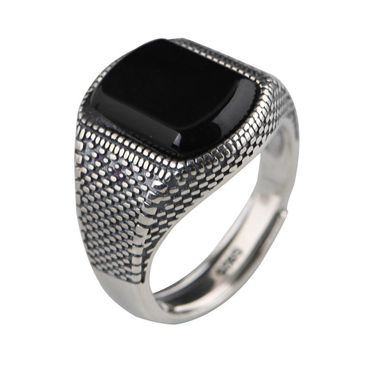 Anillo de Plata Tailandesa 925 Vintage Desgastado para Dedo Índice - Image 3