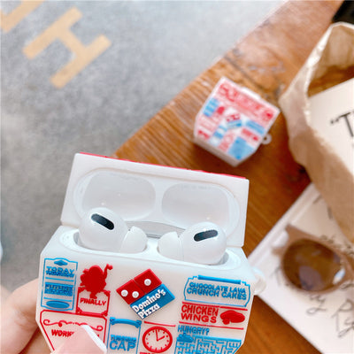 Funda Audífono 3D Estéreo Diseño Pizza Creativo - Image 3