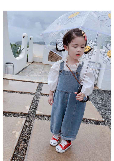 Pantalones Denim Infantiles con Tirantes para Otoño - Image 27