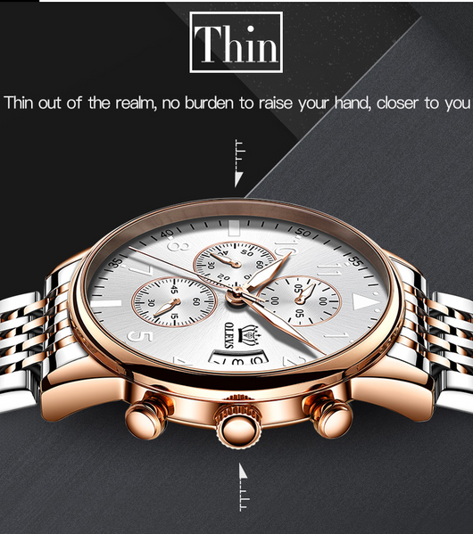 Reloj de Cuarzo Multifuncional con Luz Nocturna e Impermeable para Hombre - Image 3