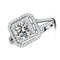 Aliança de casamento de casal com diamante simulado de 1 quilate Aliança de casamento de casal com diamante simulado de 1 quilate Código do porto de prata 11