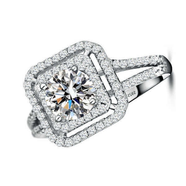 Anillo de Matrimonio para Parejas con Diamante Simulado de 1 Quilate - Image 12