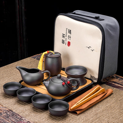 Juego de Té Portátil Zisha: Una Tetera y Cuatro Tazas - Image 20
