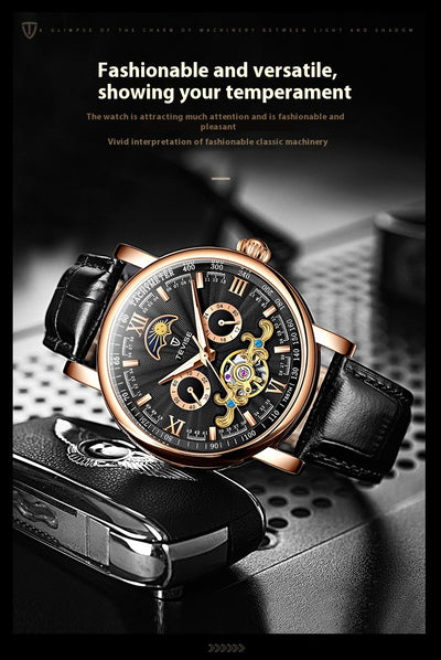 Reloj Mecánico Elegante de Esfera Grande con Calendario - Image 14