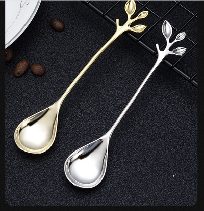 Cuchara Decorativa para Postres - Diseño de Hoja Pequeña - Image 6