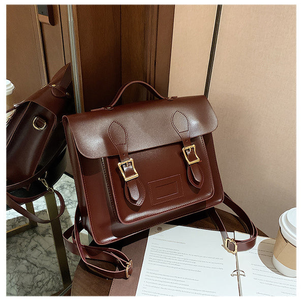 Bolso de Hombro Cambridge Vintage en Colores Sólidos para Mujer