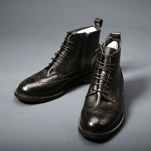 Botas de Cuero Casual para Hombre con Suela Gruesa y Estilo Moderno - Image 23