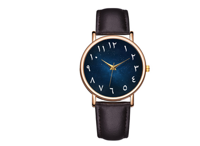 Reloj Unisex Dial Azul Oscuro con Numerales Árabes y Caja Dorada - Image 3