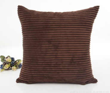 Juego de Funda de Almohada y Cojín de Pana Acanalada Suave con Patrón de 2.5 Rayas - Image 3