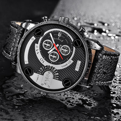 Reloj de Pulsera para Hombre con Calendario y Correa de Cuero Premium - Image 3