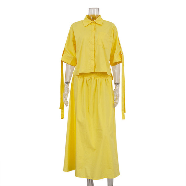 Conjunto Ejecutivo Amarillo: Blazer y Falda Dos Piezas - Image 6