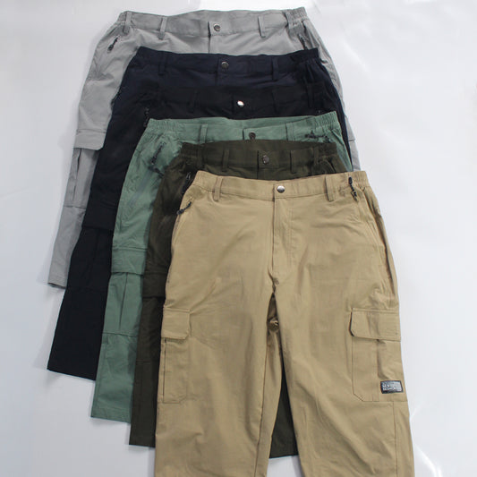 Pantalones Capri de Trabajo Elásticos Multi Bolsillo Secado Rápido