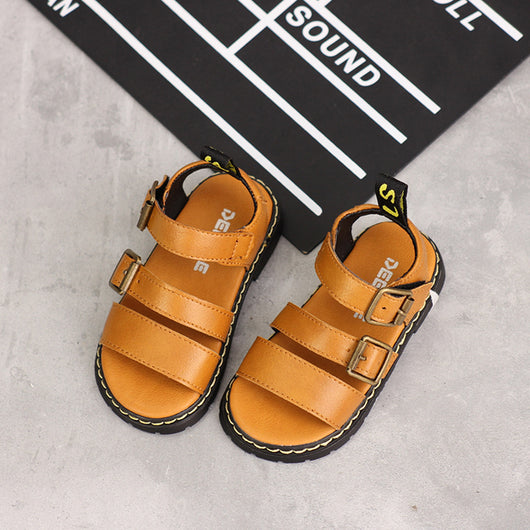 Sandalias Infantiles con Velcro y Suela Suave - Botones Metálicos - Image 4