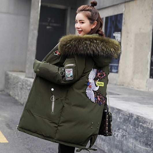 Chaqueta Acolchada Estampada con Bordados de Ocio - Image 3
