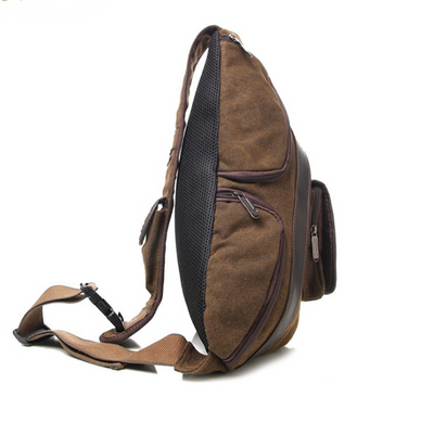 Bolsa de Lona Retro Coreana para Hombre - Mochila Diagonal Estilo Estudiante - Image 2