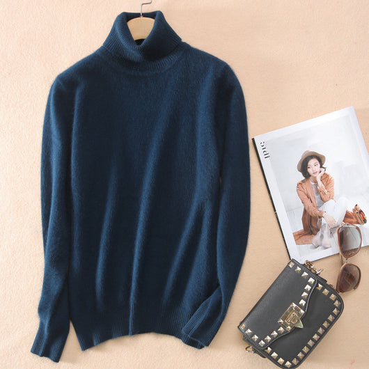 Suéter Cuello Alto de Visón para Mujer - Pullover Otoño Invierno - Image 14