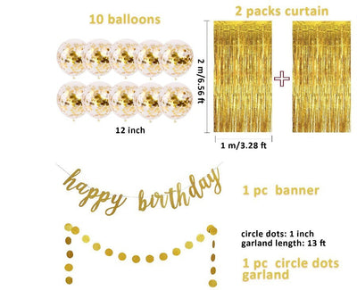 Globos de Látex Dorados Perlados Impresos para Año Nuevo