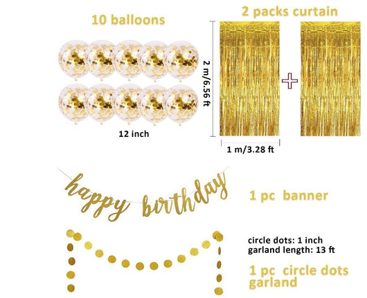 Globos de Látex Dorados Perlados Impresos para Año Nuevo