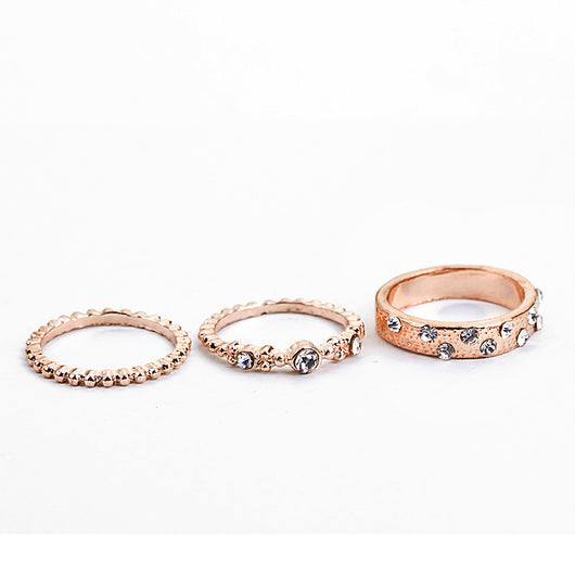 Set de 5 Anillos Apilables Estilo Bohemio en Tono Oro Rosa - Image 9