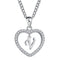 26-letter zircon heart necklace26-letter zircon heart necklace Plateado V