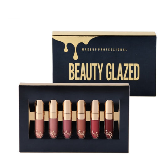 Set de 6 Labiales Beauty Glazed - Colores Intensos y Larga Duración