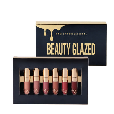 Set de 6 Labiales Beauty Glazed - Colores Intensos y Larga Duración