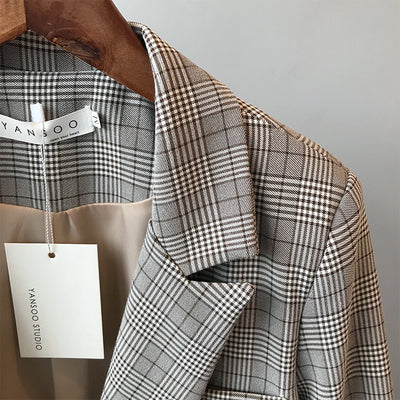 Conjunto de Blazer Cuadros Retro - Traje Vintage Clásico - Image 17