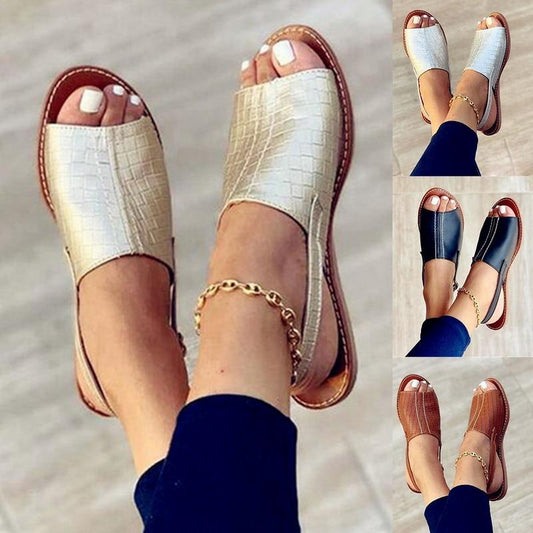 Sandalias y Pantuflas de PU para Mujer - Diseño Minimalista y Cómodo