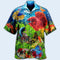 Camisa Casual de Manga Corta con Estampado Digital para Hombre